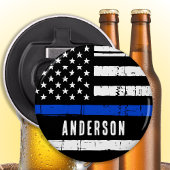 Aangepaste thin Blue Line Flag Police Button Flesopener