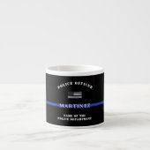 Aangepaste 'Thin Blue Line Police Officer' Espresso Kop (Voorkant)