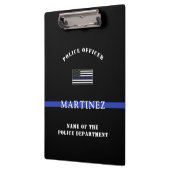 Aangepaste 'Thin Blue Line Police Officer' Klembord (Links)
