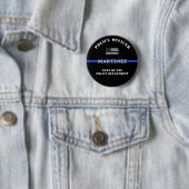 Aangepaste 'Thin Blue Line Police Officer' Ronde Button 5,7 Cm (In situ)