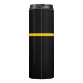 Aangepaste thin Gold Line Flag 911 Dispatcher Thermosbeker (Achterkant)