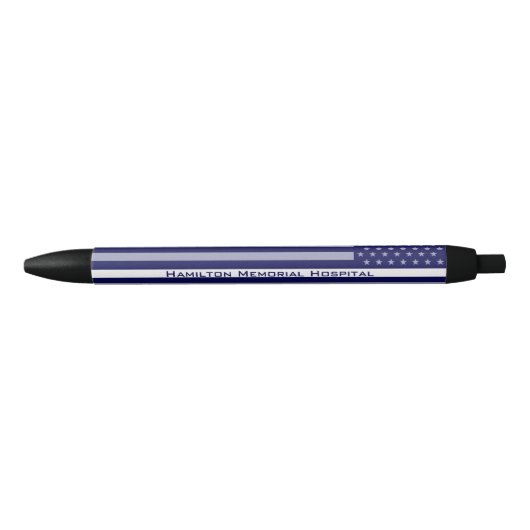 Aangepaste thin white line vlag zwarte inkt pen (Voorkant)