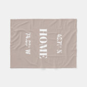 Aangepaste thuiscoördinaten fleece deken (Voorkant (Horizontaal))