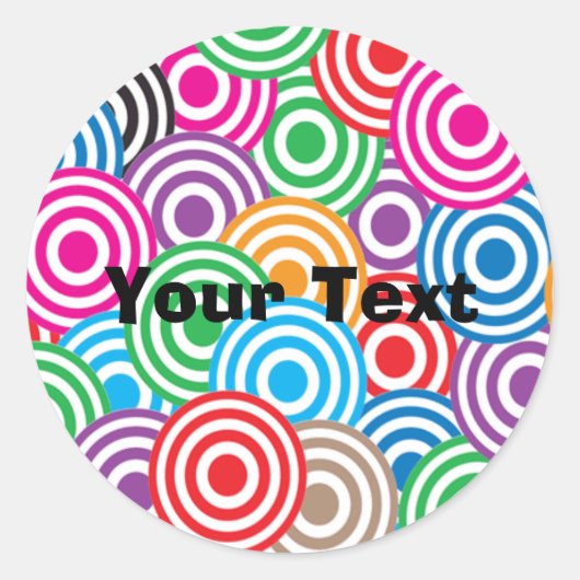 Aangepaste ticker ronde sticker (Voorkant)