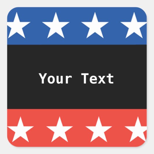 Aangepaste ticker vierkante sticker (Voorkant)