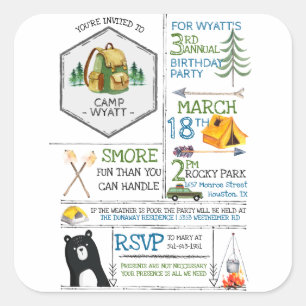 Aangepaste ticker vierkante sticker