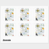 Aangepaste ticker vierkante sticker (Vel)