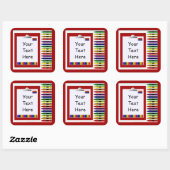 Aangepaste ticker voor leerkrachten vierkante sticker (Vel)