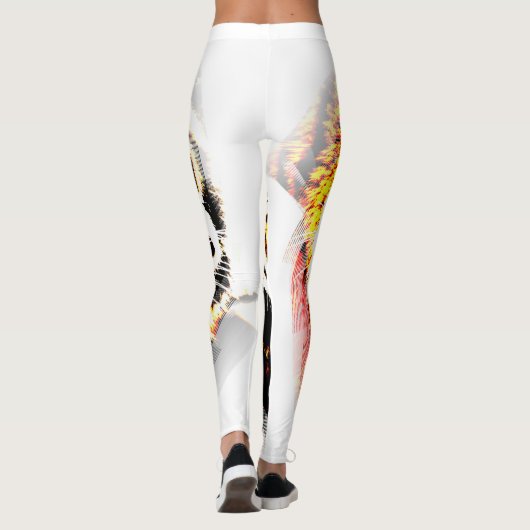 Aangepaste tijger Sjabloon Modern elegant ontwerp Leggings (Achterkant)