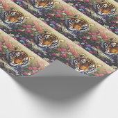 Aangepaste tijgertekst cadeaupapier (Hoek)