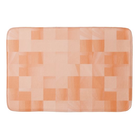 Aangepaste tinten van Perzik Fuzz Squares Badmat (Voorkant)
