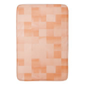 Aangepaste tinten van Perzik Fuzz Squares Badmat (Voorkant Verticaal)