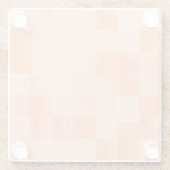 Aangepaste tinten van Perzik Fuzz Squares Glazen Onderzetter (Achterkant)