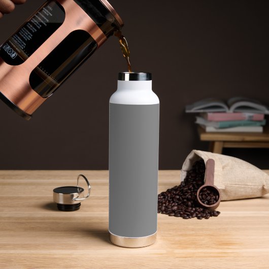 Aangepaste Titanium Grijs Geïsoleerde Fles (Koffie)