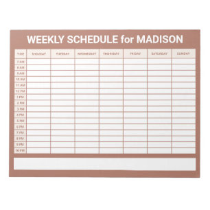 Aangepaste titel Weekly Planner Notitieblok