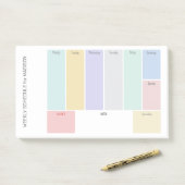 Aangepaste titel Wekelijkse planner Post-it® Notes (Op bureau)