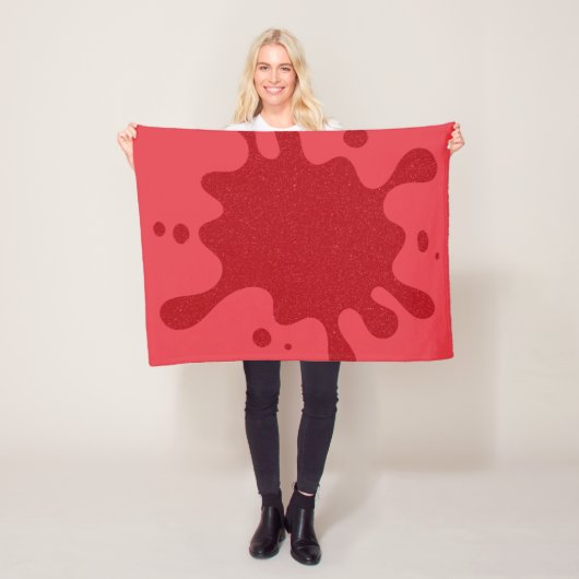 Aangepaste tomaat rode druppel fleece deken (In situ)