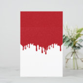 Aangepaste Tomaat Rode Glitter Druppel Papieren Bl (Staand voorkant)