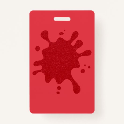 Aangepaste Tomaat Rode Splash Verticale Badge (Voorkant)