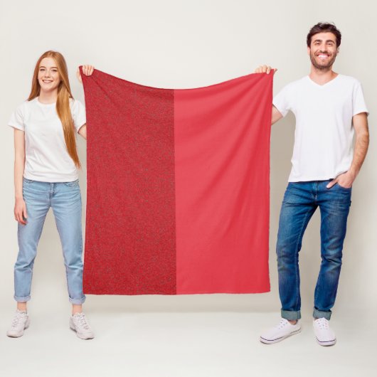 Aangepaste tomaat rode split fleece deken (In situ)