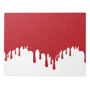 Aangepaste Tomaat Rood Drip Notitieblok – Bewerkba