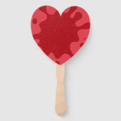 Aangepaste Tomaat Rood Hartventilator – Bulk Set v Handwaaier (Voorkant)