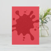 Aangepaste Tomatenrode Inksplash Kaart (Staand voorkant)