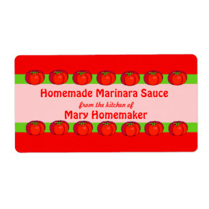Aangepaste tomatensaus-labels etiket