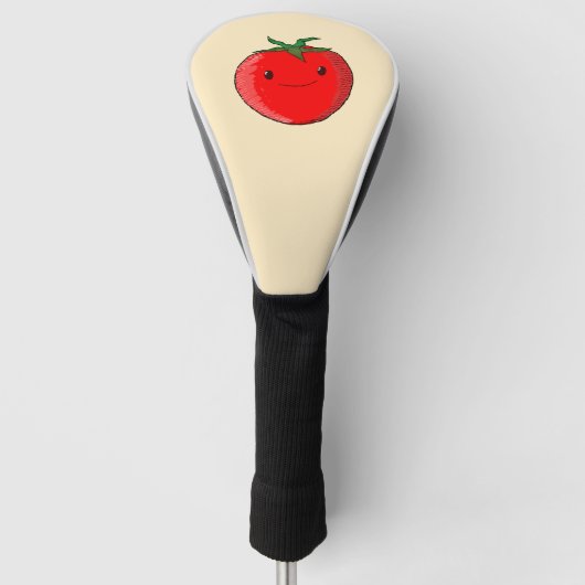 Aangepaste tomatentekening golfheadcover (Voorkant)