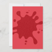 Aangepaste Tomato Red Splatter Flat Aankondiging K (Voorkant)
