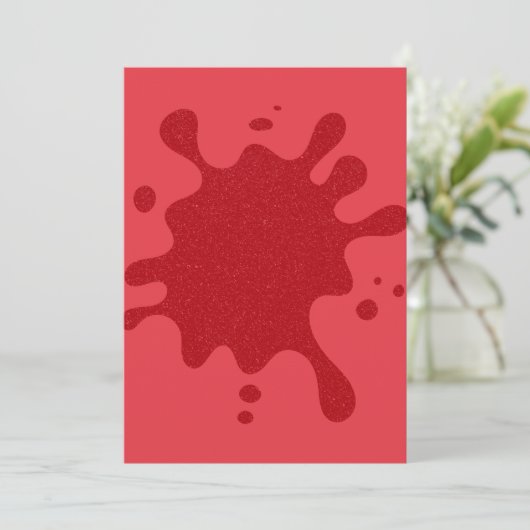 Aangepaste Tomato Red Splatter Flat Aankondiging K (Staand voorkant)