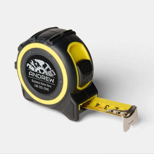 Aangepaste tools Monogram Naam en Business Logo Rolmaat (Hoek)