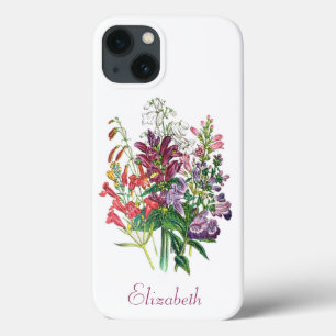 Aangepaste torenkrans en bloemen op oormerk iPhone 13 hoesje