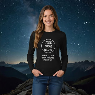 Aangepaste Totale Zonsverduistering 2026 Spanje IJ T-shirt
