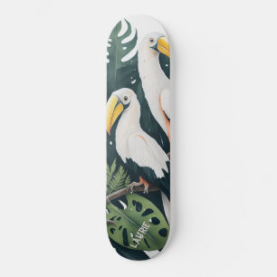 Aangepaste Toucan vogels monstera Skateboard