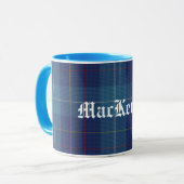 Aangepaste traditionele MacKerrell Tartan Mok (Voorkant links)