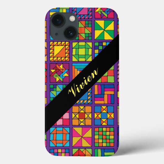 Aangepaste traditionele Quilt Sampler Case-Mate iPhone Case (Achterkant)