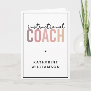 Aangepaste trainingscoachcadeaus voor coach kaart
