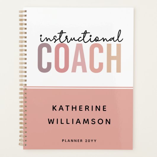 Aangepaste trainingscoachcadeaus voor coach planner (Voorkant)