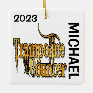 AANGEPASTE Trampoline Bouncer Keramisch Ornament