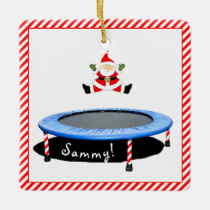 Aangepaste trampoline gymnast keramisch ornament