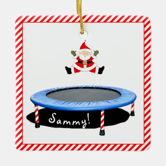 Aangepaste trampoline gymnast keramisch ornament (Voorkant)