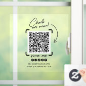 Aangepaste Transparante Zakelijke QR-code Social M Raamsticker (Huis)