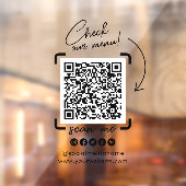 Aangepaste Transparante Zakelijke QR-code Social M Raamsticker (Vel 2)