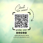 Aangepaste Transparante Zakelijke QR-code Social M Raamsticker (Vel 3)