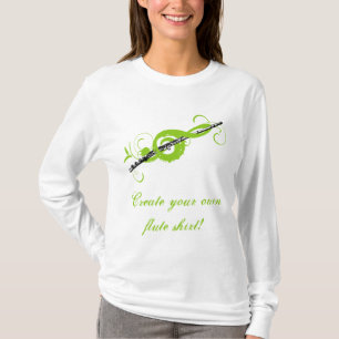 Aangepaste, Treble Clef & Flute T-shirt