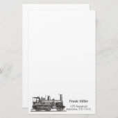 Aangepaste  treinmotor briefpapier (Voorkant / Achterkant)