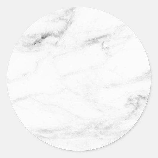 Aangepaste trendy elegante witte marmeren lege sja ronde sticker (Voorkant)