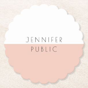 Aangepaste Trendy Moderne Elegant Eenvoudige Sjabl Kartonnen Onderzetters