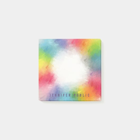 Aangepaste Trendy moderne kleurrijke regenboog Abs Post-it® Notes (Voorkant)